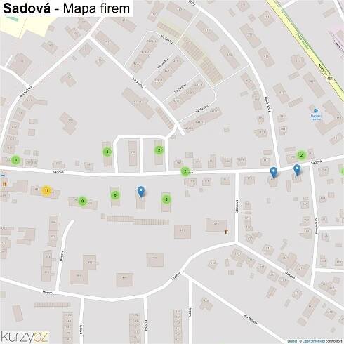 Sadová - mapy | Kurzy.cz