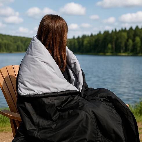 TURISTICKÝ SPACÍ PYTEL MUMIA S KAPUCÍ TEPLÁ PŘIKRÝVKA 2v1 LEHKÝ POTAH 210 cm Další funkce kapuce sada zahrnuje obal