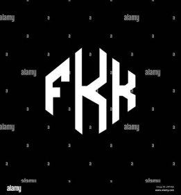 FKK letter logo design with polygon shape. FKK polygon and cube shape logo design. FKK hexagon vector logo template white and black colors. FKK monogr Stock Vector Image & Art - Alamy