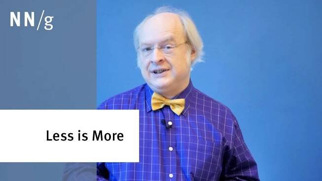 Less Is More (Video)