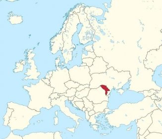 Mapa Moldavsko evropa