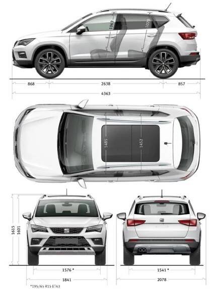 Seat Ateca Rozmery