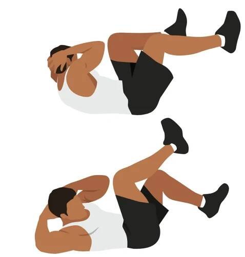 bicycle crunches