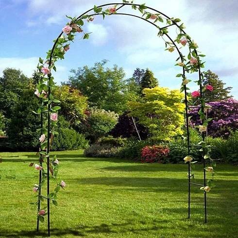 KVĚTINÁČ ZAHRADNÍ PERGOLA OBLOUK NA RŮŽE KVĚTY POPÍNAVÉ ROSTLINY 240 cm KOVOVÁ KOTVA Kód výrobce PERGOLA-OGRODOWA