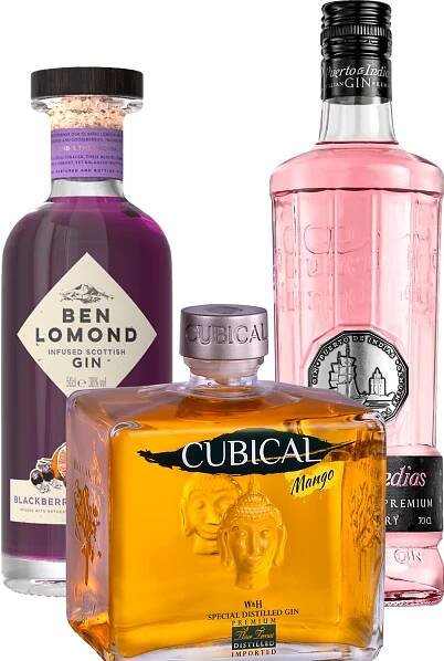 Set Ben Lomond Blackberry & Gooseberry Gin + Cubical Mango + Puerto de Indias Strawberry - Výhodné sady | Svět nápojů