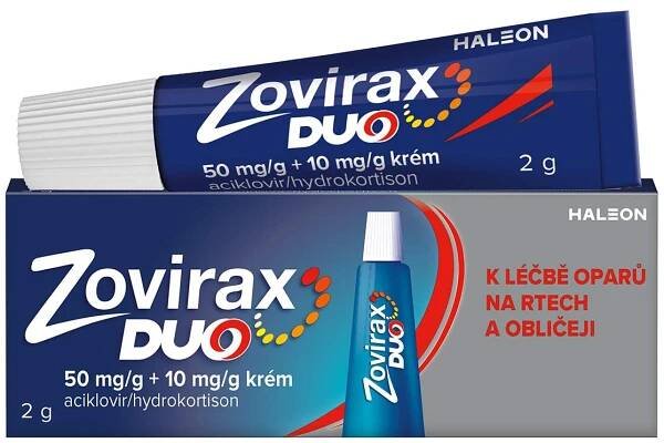 Zovirax Duo 50mg/g, krém při oparech na rtu 2g