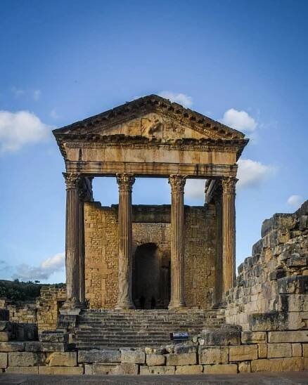 Dougga’s Temple is Dedicated to Jupiter, Juno, and Minerva