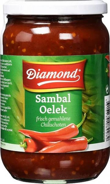 Diamond Sambal Oelek čerstvě mleté chilli papričky velmi pálivé 740g