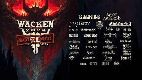 We are thankful! Wacken Open Air 2024 is sold out in a new record time!
