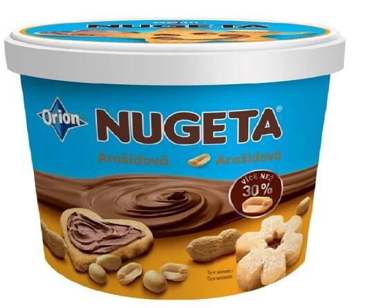 Arašídová pomazánka Orion NUGETA 3 kg - MEGA balení (Arašídový krém / gastro balení v kyblíku)
