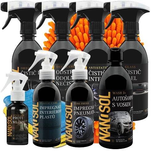 Sada na auto KOMPLETní péče 11v1 od NANOSOL.