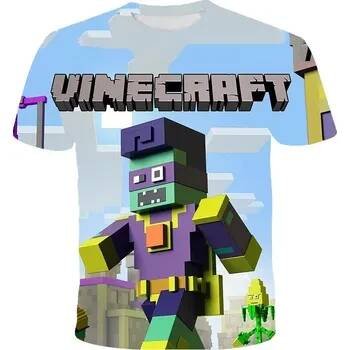 TRIČKO MINECRAFT 3D FIALOVÁ POSTAVA Velikost: 160