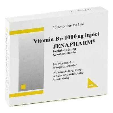 VITAMIN B12 1 000 μg injekce Jenapharm Ampules, 10x1 ml