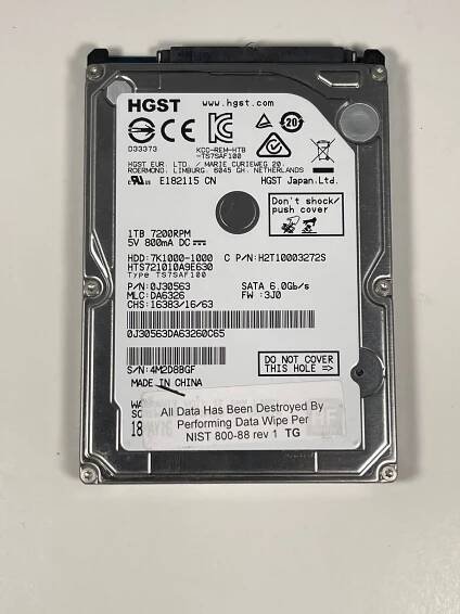 pevný disk HGST 1TB 2,5" HDD HTS7210A9E630 MLC:DA6326 P/N:0J30563