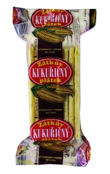 Křehké plátky kukuřičné 60g Zátka