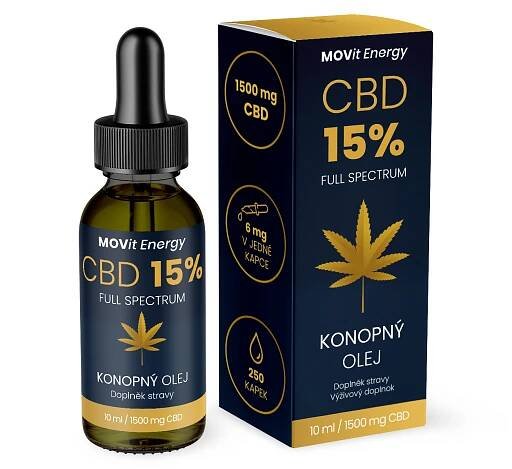 Movit Cbd 15% Full Spectrum Konopný Olej 10ml