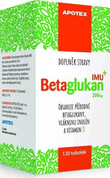 Apotex Betaglukan IMU 200 mg 120 tob. od 499 Kč