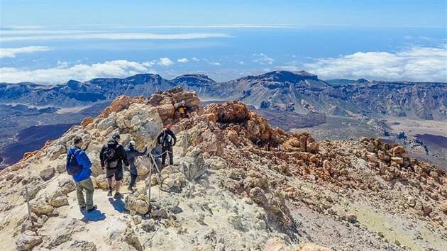 Na vrcholu Pico del Teide, nejvyšší hory Španělska