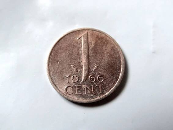 1 cent 1966, Holandsko.