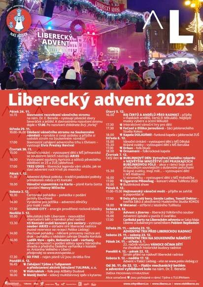 Vánoční trhy Liberec program 2023