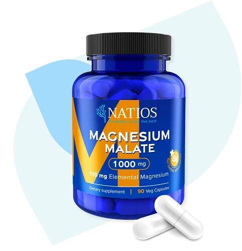 Natios Magnesium Malate 1000 mg + B6 90 kapslí | Vitalpoint lékárna
