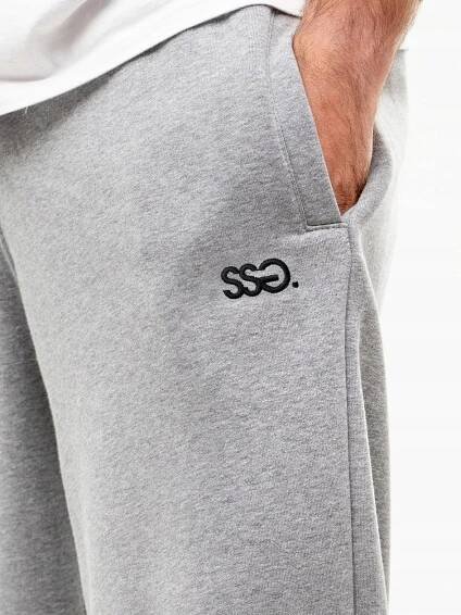 Pánské TEPLÁKY BAGGY Široké Bavlněné Polské Šedé SSG M Barva šedá