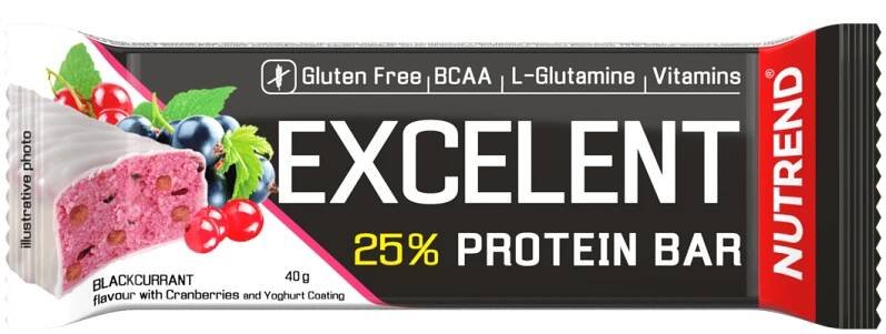 NUTREND Excelent Protein Bar Černý rybíz s brusinkami v jogurtové polevě velikost: 40 g