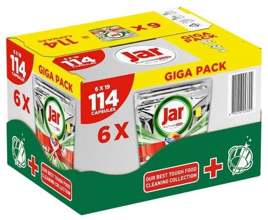 Jar Platinum Plus All in One Lemon tablety do myčky, 114 ks