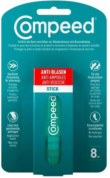 Praktisch für die Handtasche und ein treuer Begleiter im Sommer: Anti-Blasen Stick von Compeed, 8,45 Euro beim Müller