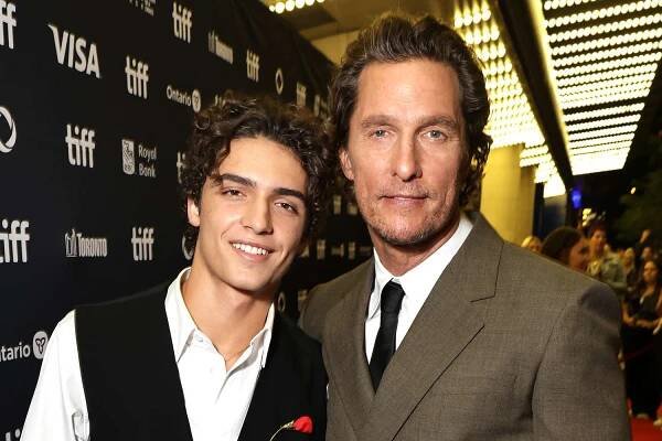 Matthew McConaughey and son Levi McConaughey at the 2025 Toronto International Film Festival
