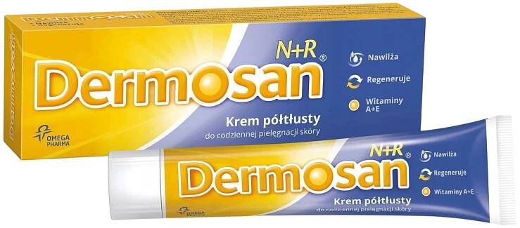 Dermosan Č. Polomastný hydratační krém na obličej s vitamínem E a A 40 g
