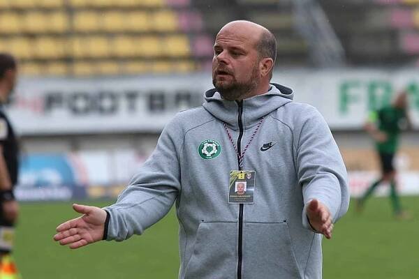 Zápas 2. kola nadstavbové části skupiny o záchranu 1. FK Příbram - MFK Karviná 1:0.