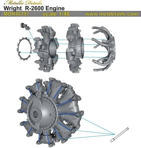 Wright R-2600 Twin Cyclone engine (1 piece)