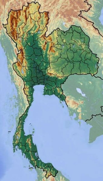 Súbor:Thailand location map Topographic.png