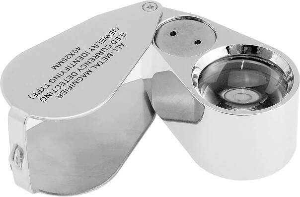Hodinářská lupa s osvětlením Verkgroup V-09076 - 40x (25mm) | Alemat.cz