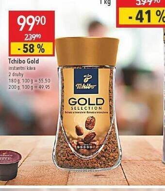 Globus Tchibo gold instantní káva nabídka