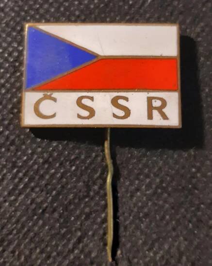 ČSSR, vlajka, smalt, 3x2 cm, zn.Mincovňa Kremnica | Aukro