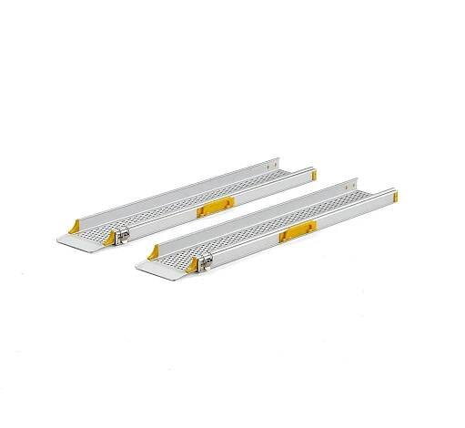 Teleskopické nájezdové rampy, 205 kg/pár, 2100x200x50 mm