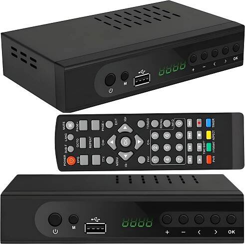 Přijímač DVB-T2 HDMI HD Digitální přehrávač médií USB TV TV HEVC H.265 PVR Ready IPTV Timeshift Internet Ethernet SCART DVB-T MPEG 4 Retoo