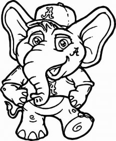 Omalovánky slona Benjamina pro děti k vytisknutí a online