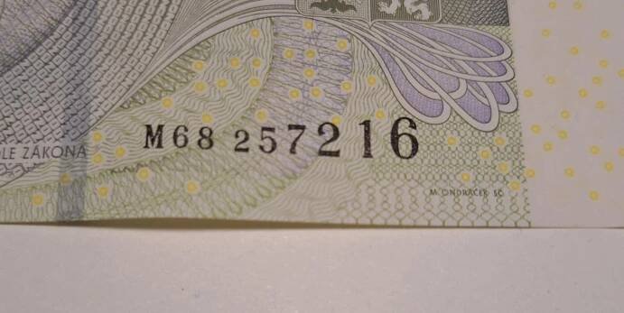 2000 Kč Série M 2007 Novinka v oběhu