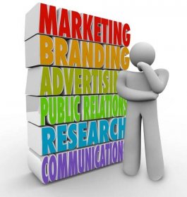 Marketingový plán myšlení strategie reklamní komunikace — Stock obrázek