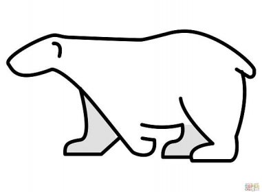Emoji ledního medvěda omalovánka | Omalovánky k Vytisknutí Zdarma