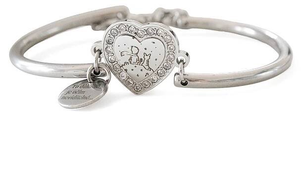 CELOOCELOVÉ NÁRAMKY: Náramek Princ S Citátem-Silver Heart II.