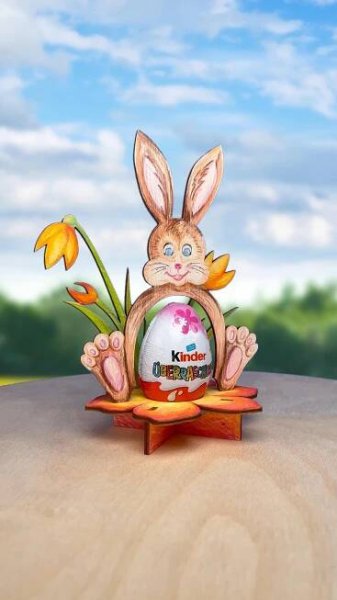 🐰Vytvořte si s námi originální velikonoční dekoraci.🐰 Velikonoční dekorace zajíček je určena jako stojánek na vajíčka o velikosti L, M, S a Kinder vajíčka. Dekorace se dodává v rozloženém stavu a slouží k vlastnímu dotvoření např. pastelkami, vodovkami, temperami či jinými barvičkami. Dekorace je naší výroby, tudíž se jedná o český výrobek.