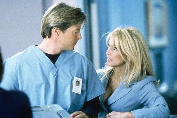 Jack Wagner and Heather Locklear in "Melrose Place."