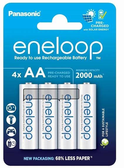 Alkalické baterie Eneloop AA 2000 mAh - 4 ks