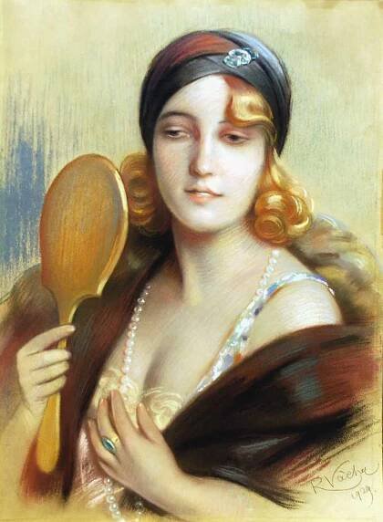 Soubor:Rudolf Vácha - Portrét dívky se zrcátkem (1929).jpg