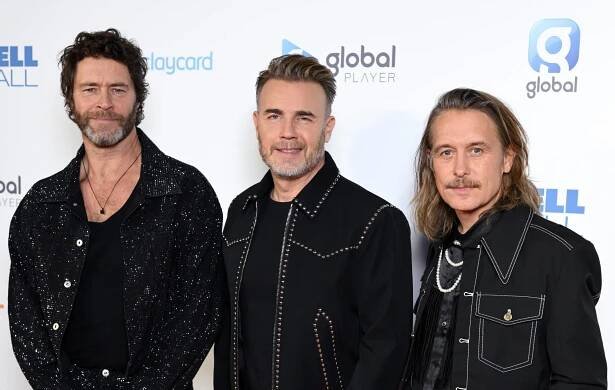 Howard Donald, Gary Barlow and Mark Owen of Take That attend Capital's Jingle Bell Ball 2023 at The O2 Arena on December 10, 2023 in London, England. (Photo by Karwai Tang/WireImage)