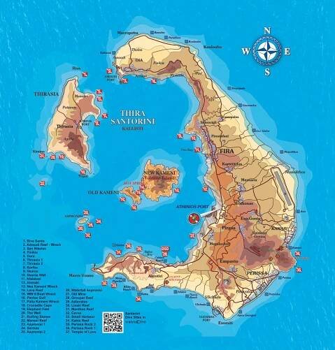 Which country is Santorini